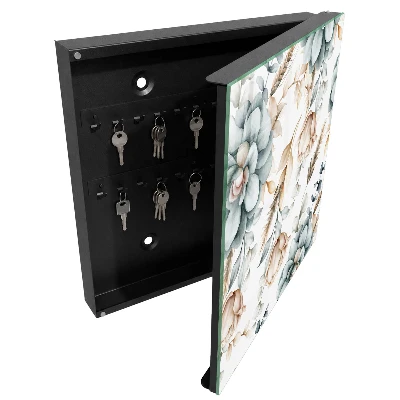 Schlüsselschrank Aquarellblumen