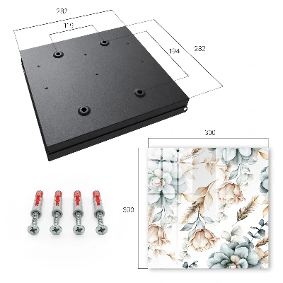 Schlüsselschrank Aquarellblumen