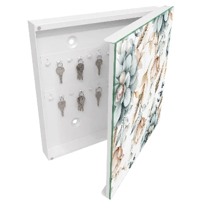 Schlüsselschrank Aquarellblumen