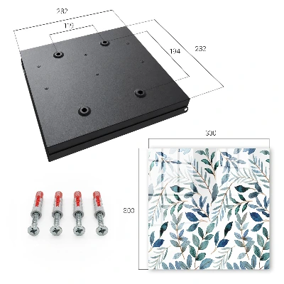 Schlüsselschrank für den Flur Pflanzen-Aquarelle