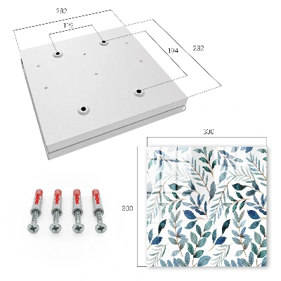Schlüsselschrank für den Flur Pflanzen-Aquarelle