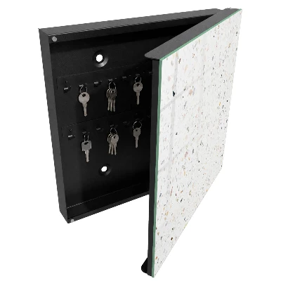 Schlüsselschrank für den Flur in heller Terrazzo-Optik