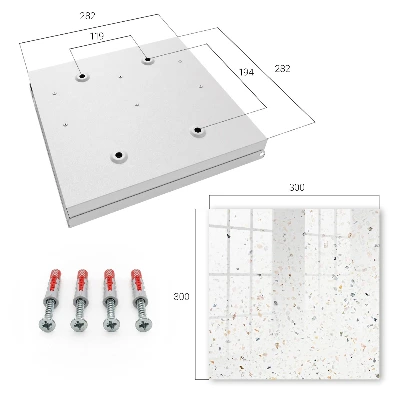 Schlüsselschrank für den Flur Heller Terrazzo