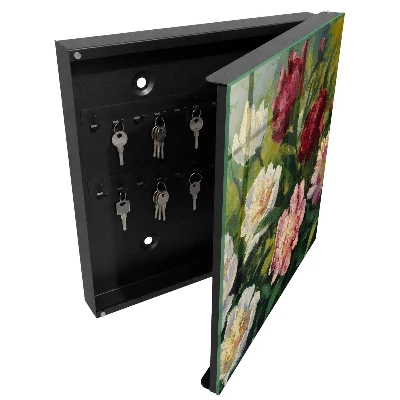 Schlüsselschrank für den Flur Bunte Blumen