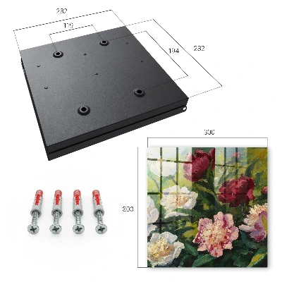 Schlüsselschrank für den Flur Bunte Blumen