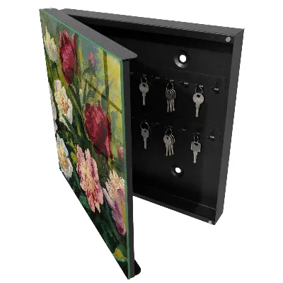Schlüsselschrank für den Flur Bunte Blumen