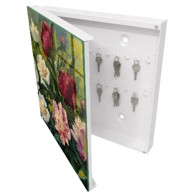Schlüsselschrank für den Flur Bunte Blumen