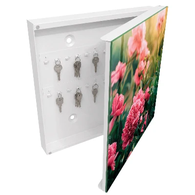 Schlüsselschrank für den Flur Rosa Pfingstrosen