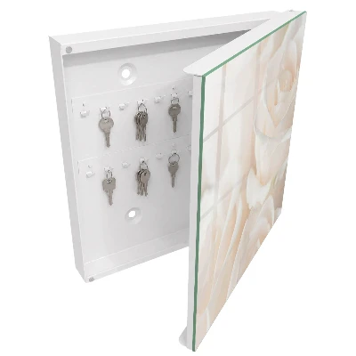 Schlüsselschrank für den Flur Cremefarbene Rosen