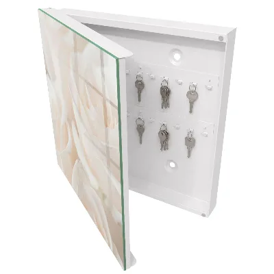 Schlüsselschrank für den Flur Cremefarbene Rosen
