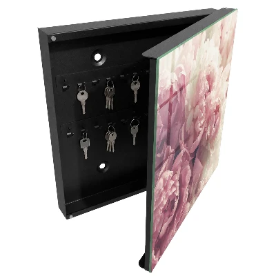 Schlüsselschrank für den Flur Pfingstrosen