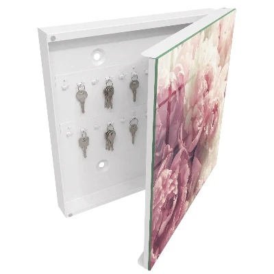 Schlüsselschrank für den Flur Pfingstrosen