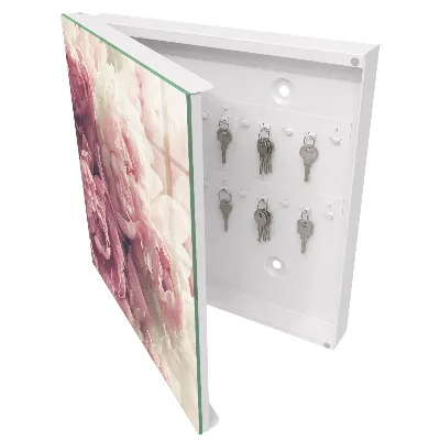 Schlüsselschrank für den Flur Pfingstrosen