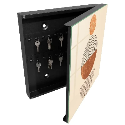Schlüsselschrank Retro-Geometrie