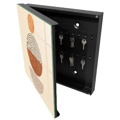 Schlüsselschrank Retro-Geometrie