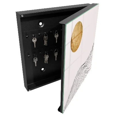 Schlüsselkasten modern Wellen und Kreise