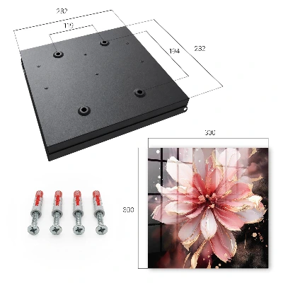 Schlüsselschrank für den Flur Rosa Blume
