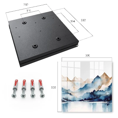 Schlüsselschrank für den Flur Aquarellberge