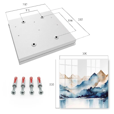 Schlüsselschrank für den Flur Aquarellberge