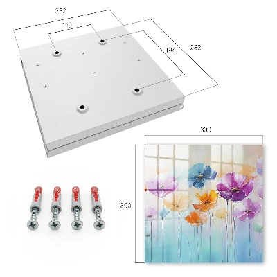 Schlüsselschrank für den Flur Bunte Blumen