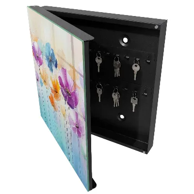 Schlüsselschrank für den Flur Bunte Blumen