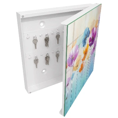 Schlüsselschrank für den Flur Bunte Blumen