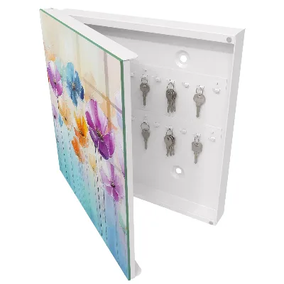 Schlüsselschrank für den Flur Bunte Blumen