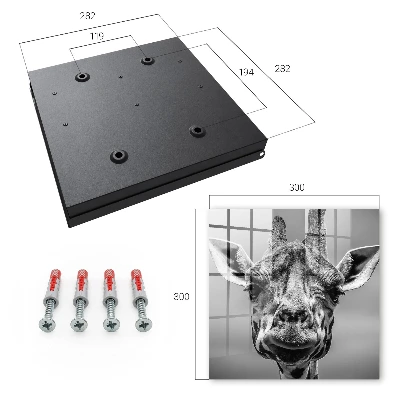 Schlüsselschrank Giraffenporträt