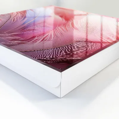 Schlüsselkasten modern Wunderschöne rosa Federn