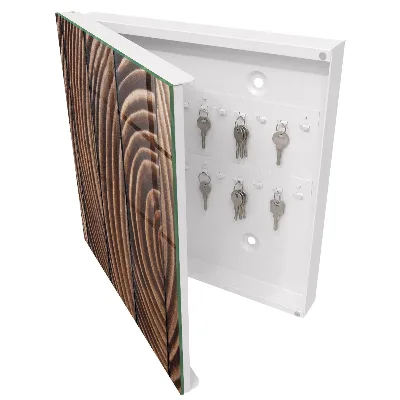 Schlüsselkasten modern Holzwellen