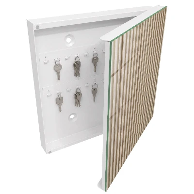 Schlüsselschrank beige Linien
