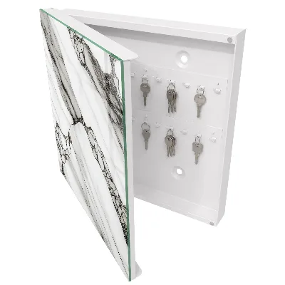 Schlüsselschrank für den Flur Marmormuster