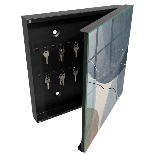 Schlüsselschrank Blaue Abstraktion
