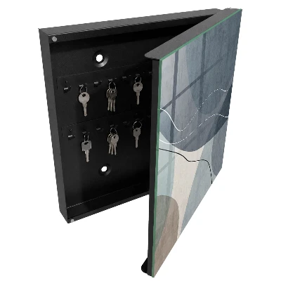 Schlüsselschrank Blaue Abstraktion