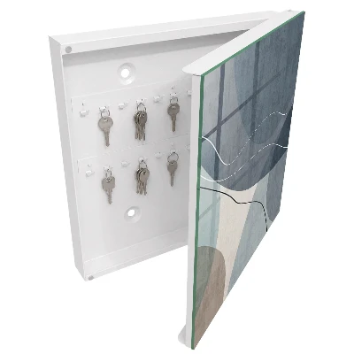 Schlüsselschrank Blaue Abstraktion