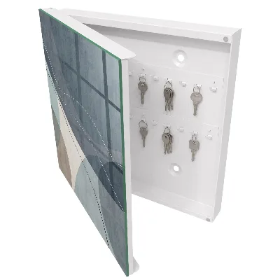 Schlüsselschrank Blaue Abstraktion