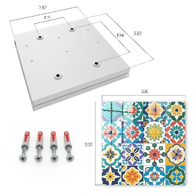 Schlüsselschrank Blumenmuster