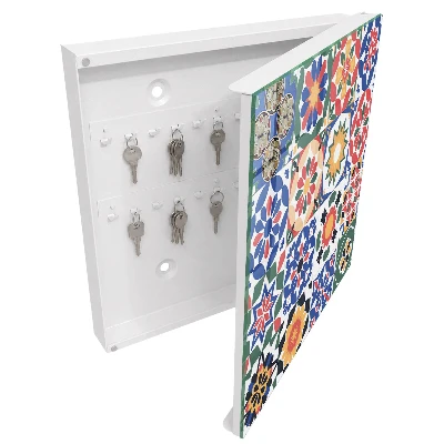 Schlüsselschrank für den Flur Blumenmosaik