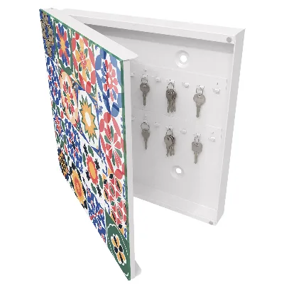 Schlüsselschrank für den Flur Blumenmosaik