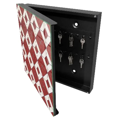 Schlüsselschrank für den Flur Rotes Mosaik