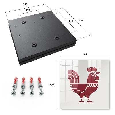 Schlüsselkasten modern Rooster Folk-Stil