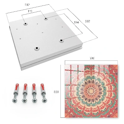 Schlüsselschrank Farbenfrohes Mandala