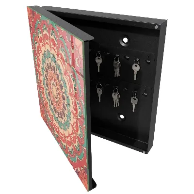 Schlüsselschrank Farbenfrohes Mandala