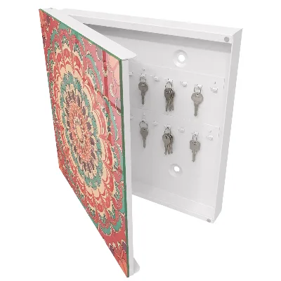 Schlüsselschrank Farbenfrohes Mandala