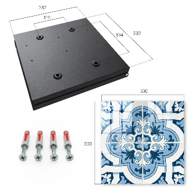 Schlüsselschrank Blaue Fliesen