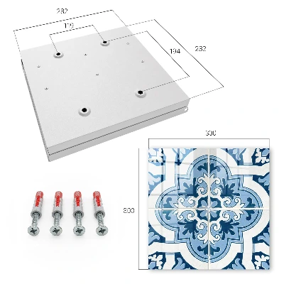 Schlüsselschrank Blaue Fliesen