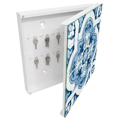 Schlüsselschrank Blaue Fliesen