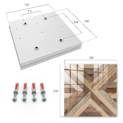 Schlüsselschrank Holzgeometrie