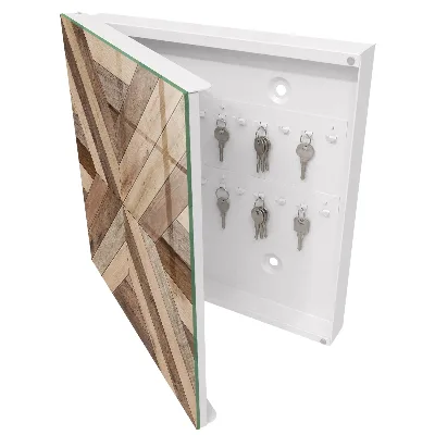Schlüsselschrank Holzgeometrie