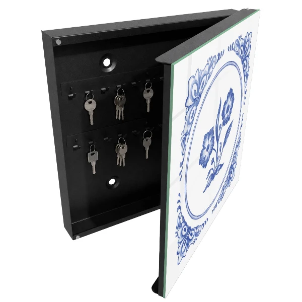 Schlüsselschrank für den Flur Blaue Blumen